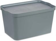 Actual product image Kipit plastic box with lid 24l gray (24 l)