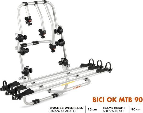 Fabbri Fahrradheckträger für 3 MTB 90cm