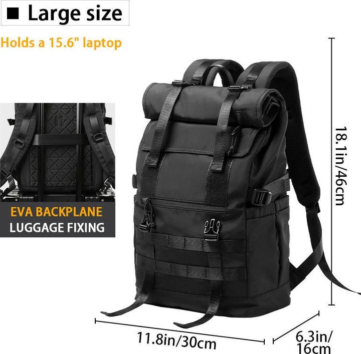 Actual product image Only-Bags.Store Convertible waterproof large capacity travel backpack, trendy backpack, school bag, hiking