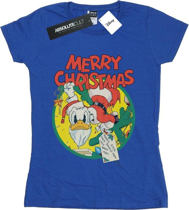 Immagine prodotto Disney Donald Duck Merry Christmas Maglietta Donna (L)