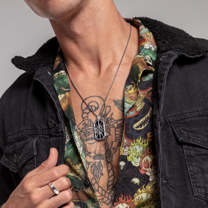 Actual product image Thomas Sabo Pendant compass star black (925 silver)