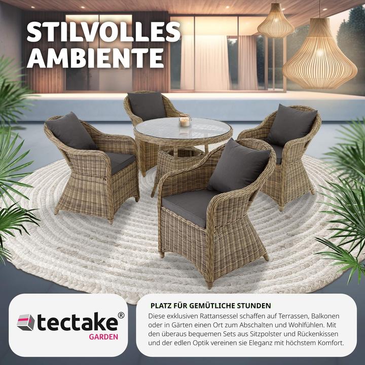 Image du produit tectake Chaise Fauteuil de jardin
