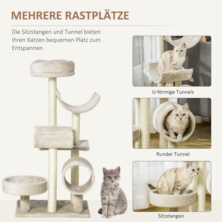 Produktbild PawHut Kletterbaum (105 cm, Beige)