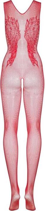 Actual product image Obsessive Bodysuit Ouvert in Mesh with Floral Pattern (S, M, L)