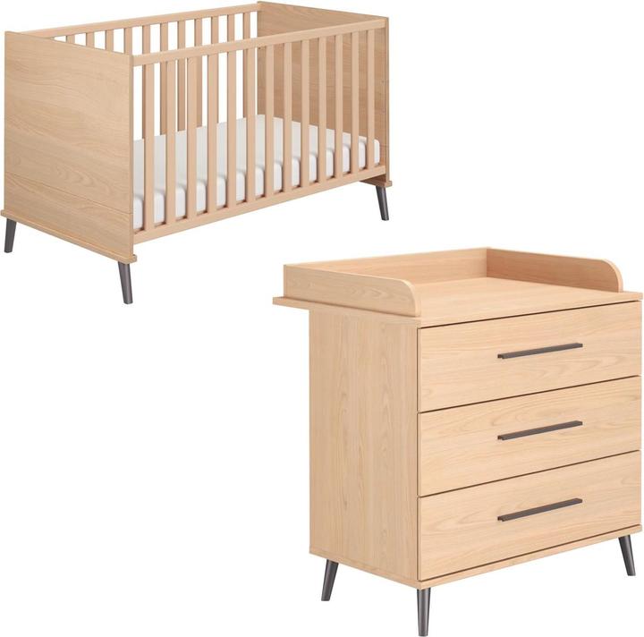 Actual product image Paidi Transland Nicky cot & chest of drawers incl. changing unit (120 x 60 cm)
