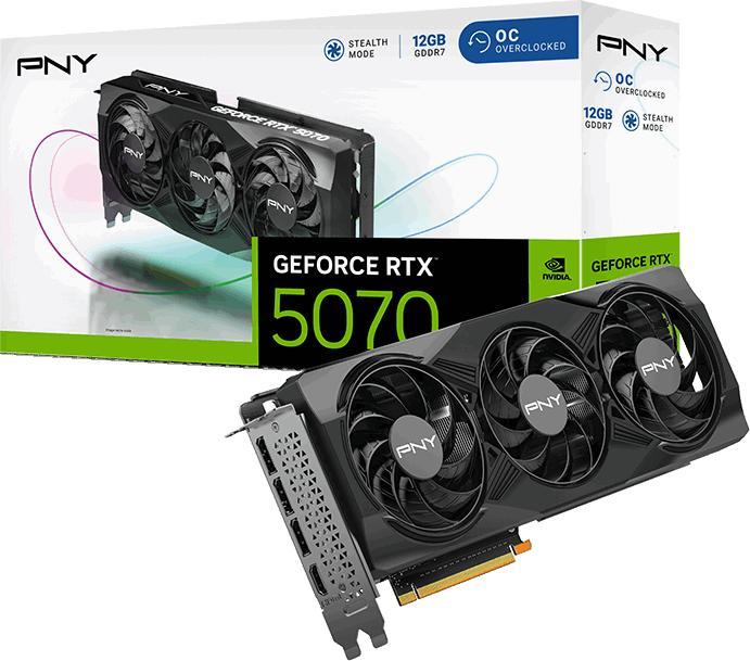 Image du produit PNY GeForce RTX 5070 Overclocked Triple Fan (12 Go)