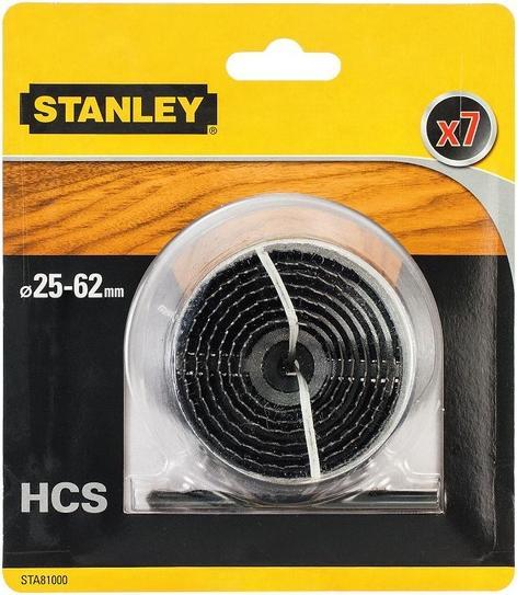 Produktbild Stanley 7 brocas de campana de acero al carbono para madera (25, 32, 38, 45, 50, 56, 62 mm)