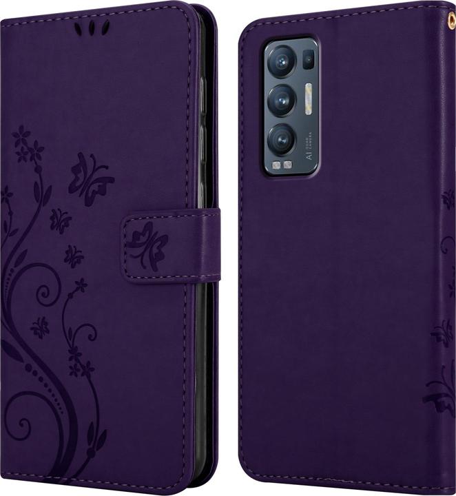 Produktbild Cadorabo Flower Book Hülle (Oppo Find X3 Neo)