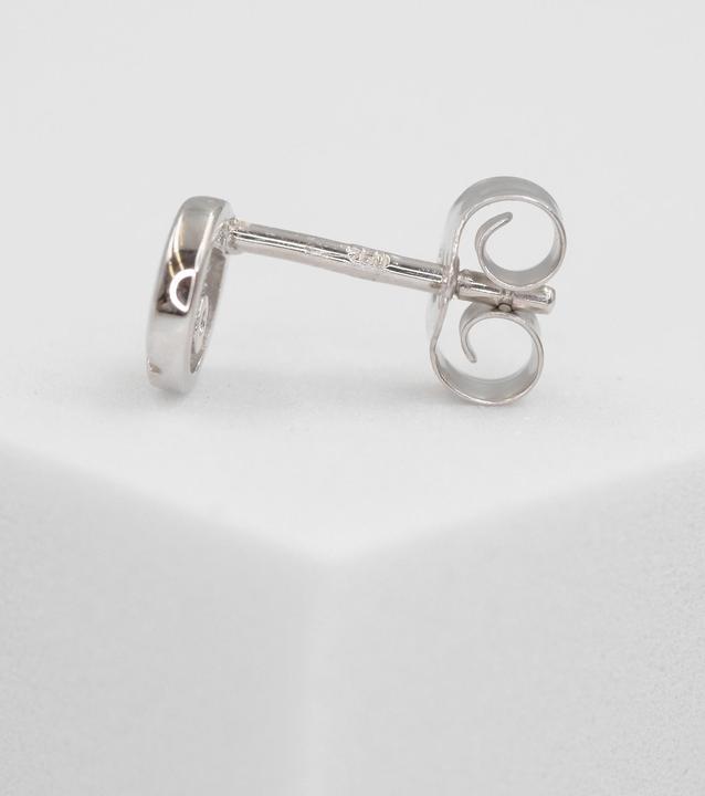 Immagine prodotto Muau Borchie singole in oro bianco 750 Zirconia 6 mm (Oro bianco 750/18 carati)