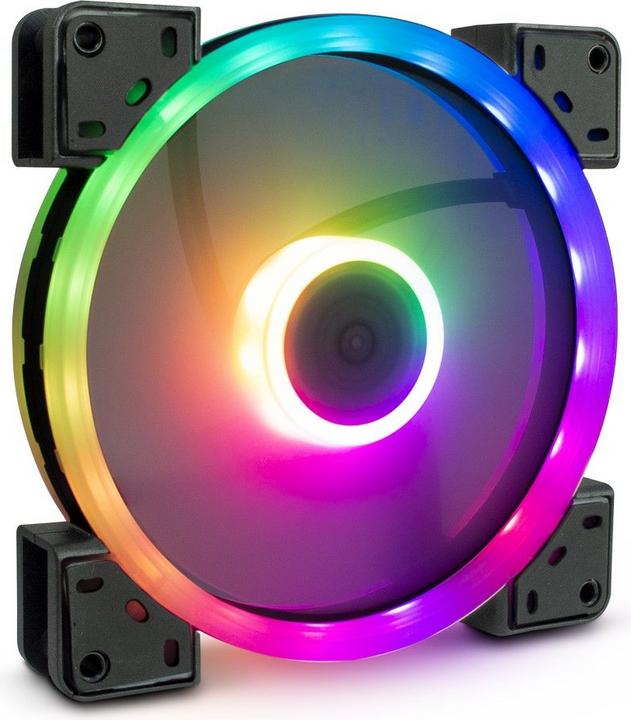Produktbild Intertech Inter-Tech Argus RGB-Fan Set RS-14 Computergehäuse Ventilator 14 cm Schwarz (140 mm, 1 x)