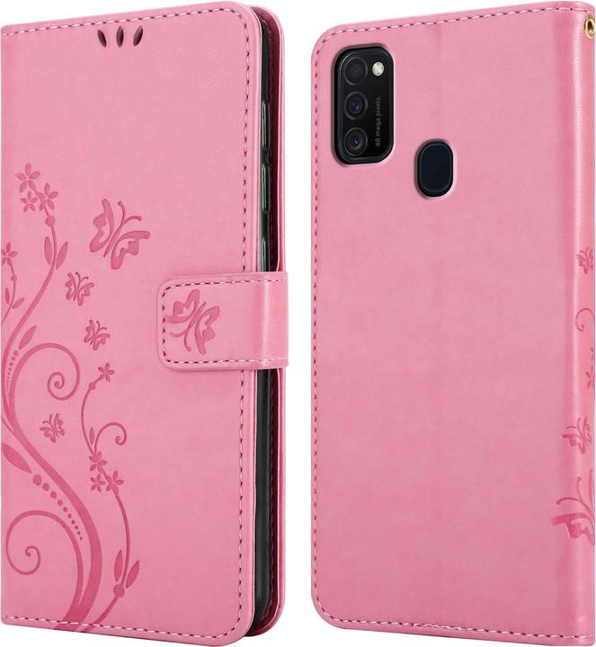 Actual product image Cadorabo Flower Book Cover (Samsung Galaxy M30s, Samsung Galaxy M21)