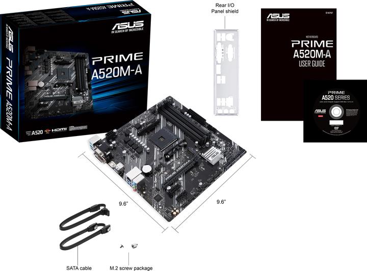 Actual product image ASUS PRIME A520M-A II/CSM (AM4, AMD A520, mATX)