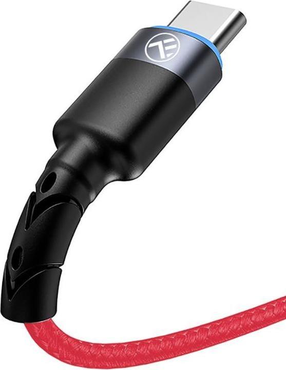 Actual product image Tellur Data cable USB to Type-C with LED Light, 3A, 1.2m red (1.20 m, USB 3.2 Gen 1)