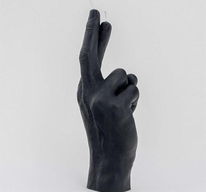 Actual product image Candle Hand Crossed Fingers (1 pcs.)