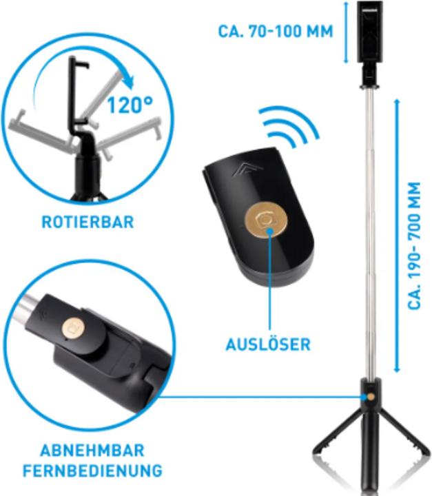 Actual product image Grundig selfie stick with tripod