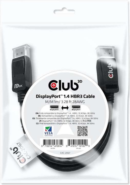 Productafbeelding Club 3D DisplayPort - DisplayPort (1 m, DisplayPort)