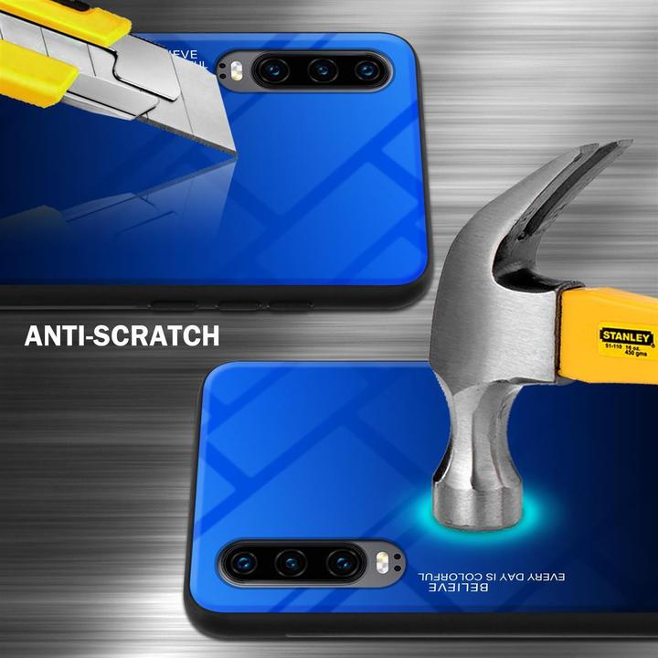 Actual product image Cadorabo TPU 2 colors glass cover (Huawei P30)