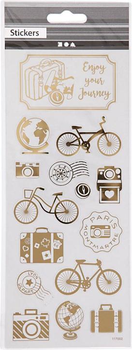 Actual product image Creativ Company Gold sticker Around the world, 1 sheet
