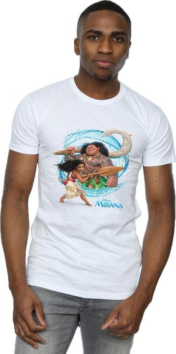 Actual product image Disney Mens Moana And Maui Wave T-Shirt (XL)