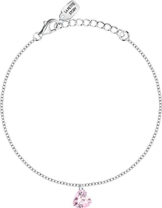 Produktbild La Petite Story - Delicate silver bracelet with a pink heart Silver LPS05AWV56 (19 cm, Silber 925)