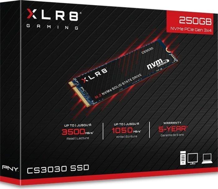 Actual product image PNY XLR8 CS3030 (250 GB, M.2 2280)