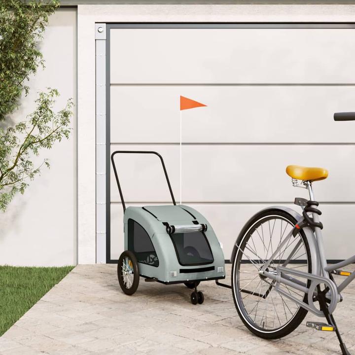Actual product image VidaXL Fahrradanhänger Hunde Oxford-Gewebe und Eisen