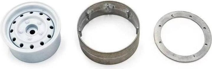 Immagine prodotto Hobbytech Cerchi 1.9" Metal Beadlock Classic 1 Bianco, 4