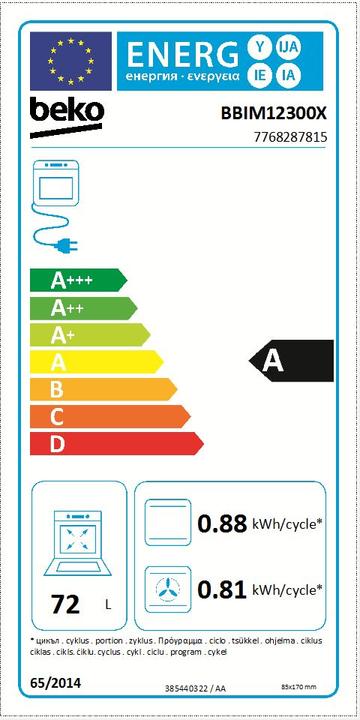 Energie-Label Beko BBSM 12340 X