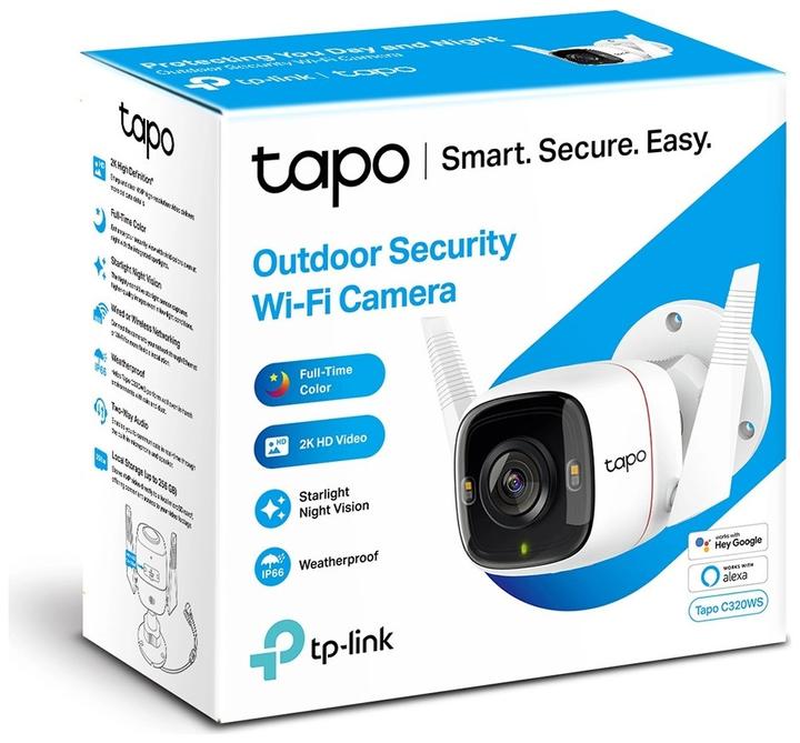 Image du produit TP-Link Tapo C320WS 4MP QHD Caméra d'extérieur MicroSD (2560 x 1440 Pixels)