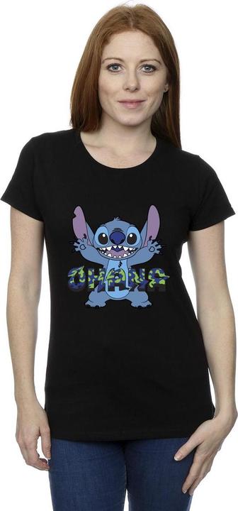 Produktbild Disney Lilo And Stitch Ohana Blue Glitch TShirt (S)