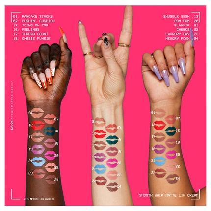 Immagine prodotto NYX Professional Make-Up Crema labbra opaca Smooth Whip (8 Pantofole di peluche)