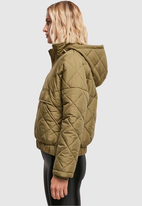 Actual product image Urban Classics Ladies Oversized Diamond Quilted Pull Over Jacket (S)