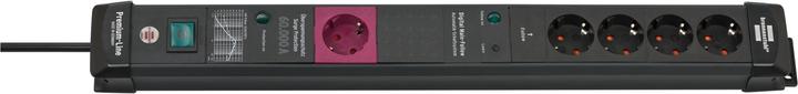 Actual product image Brennenstuhl Premium-Line 5-fold socket strip with overvoltage protection 61.0 cm black (5 x, CEE 7/5, 3 m)