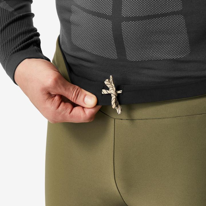 Image du produit Wedze Pantalon de ski de fond collant homme coupe-vent - 500 noir/khaki (W30/L33)