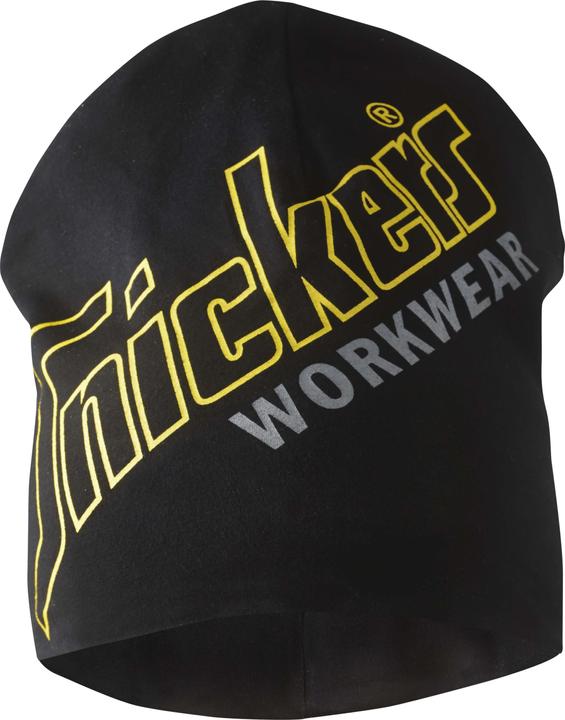 Snickers Workwear WORKWEAR Beanie allround sort one size med Snickers logo, 100% bomuld (One Size)