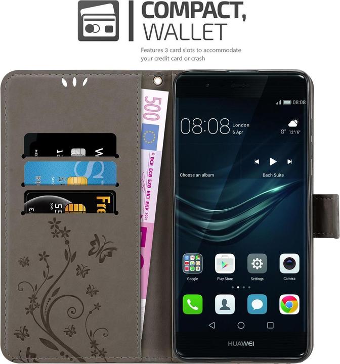Productafbeelding Cadorabo Bloemen Boekomslag (Huawei P9)
