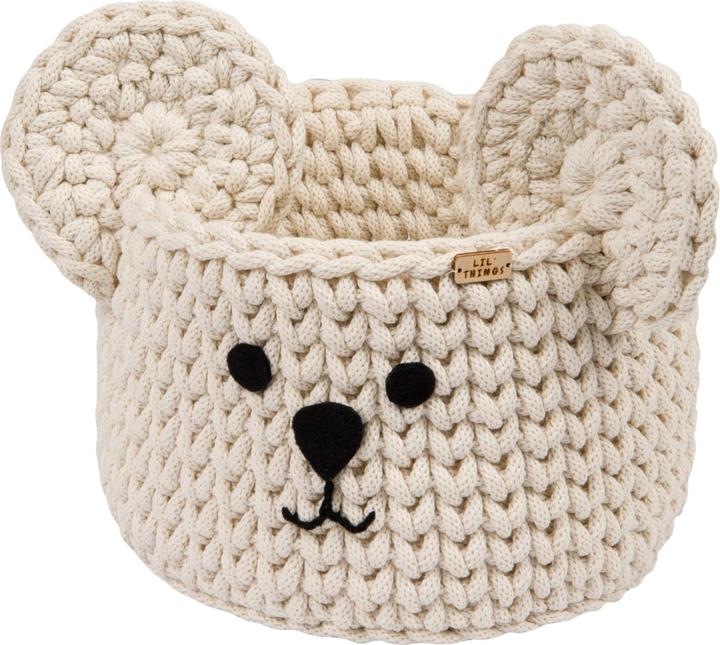 Actual product image Lil Things Bear storage basket