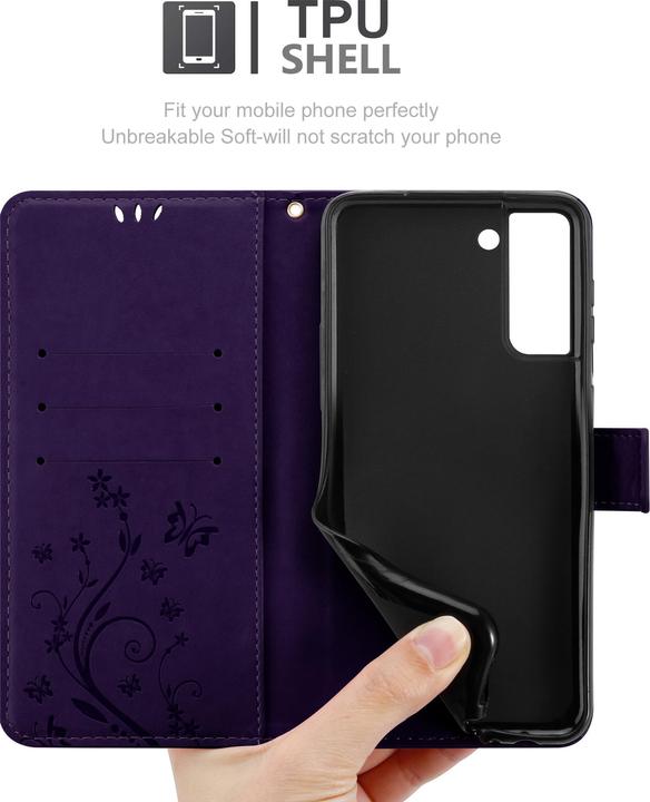 Actual product image Cadorabo Flower Book cover (Samsung Galaxy S21 5G)