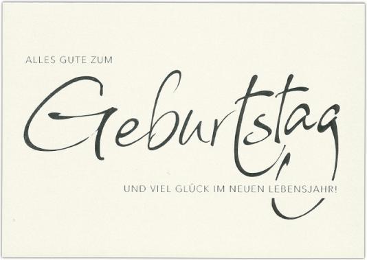 Produktbild ABC Geburtstagskarte White-Line Geburtstag, weisse Doppelke (1 Stk.)