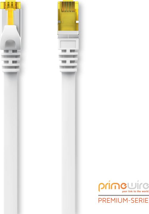 Produktbild Primewire CAT.7 Netzwerkkabel flach - Ethernet Gigabit Lan Kabel RJ45 - Patchkabel - komp. CAT.5 CAT.6 CAT.8 (U/FTP, CAT7, 1 m)