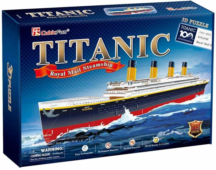 Actual product image Cubicfun 3D Puzzle Titanic 113 Teile (113 pieces)