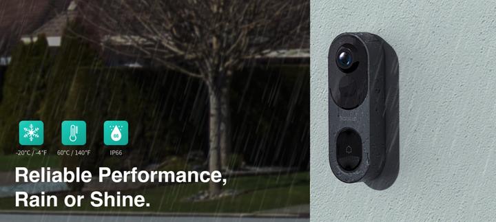 Image du produit Botslab Doorbell vidéo, 6400mAh Capacity, 180° Wide-Angle Vision, 32G Internal Storage, Human Detect (WiFi)