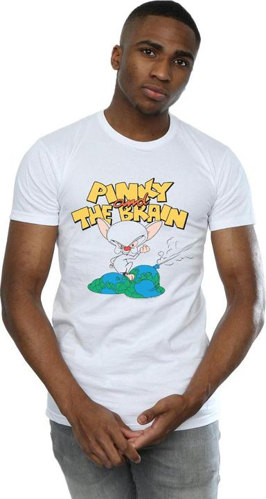 Actual product image Universal Textiles Mens The Brain World Domination T-Shirt (XL)