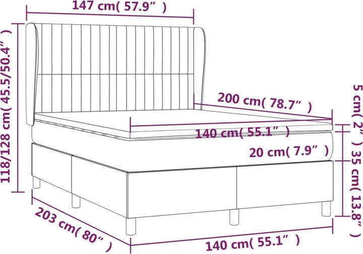 Produktbild VidaXL Denise (140 x 200 cm, 140 x 200 cm)