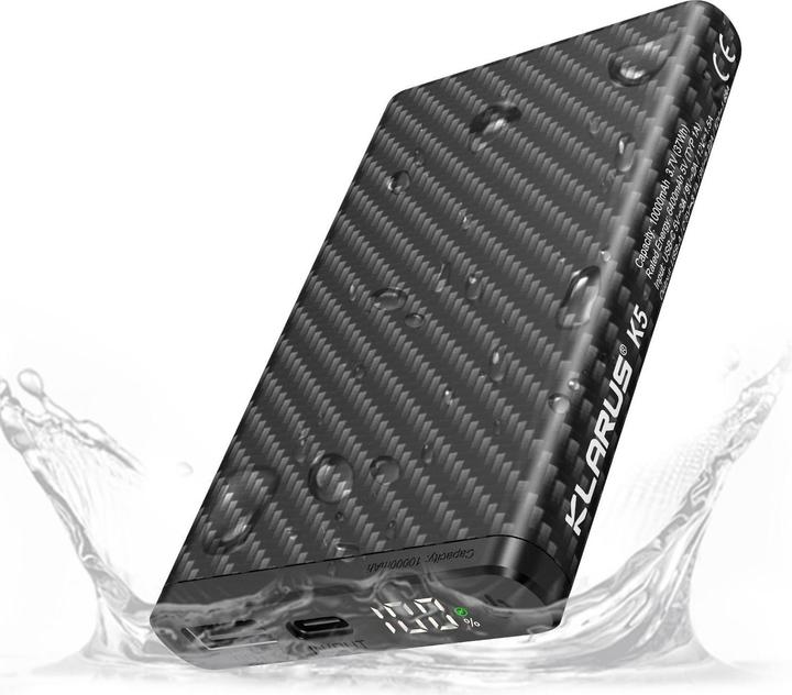 Actual product image Klarus K5 - Waterproof Ultralight Powerbank (10000 mAh, 22.50 W, 385 Wh)