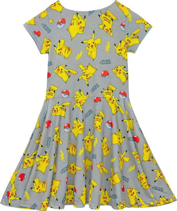 Pokémon Kleid mit ausgestelltem Rock Mädchen kurzärmlig