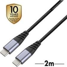 Produktbild Muvit Tiger Cable Ultra Resistant Type C/Type C 2m Gris (2 m, USB 3.2 Gen 1)
