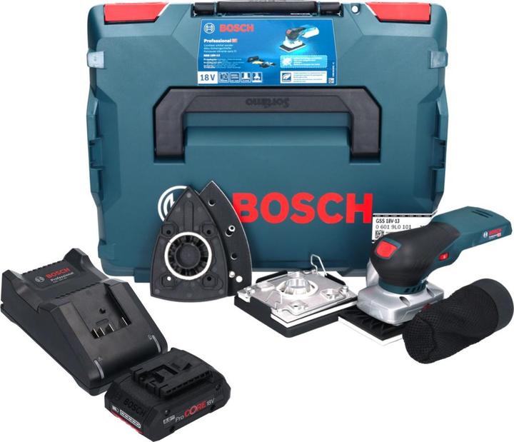 Actual product image Bosch Professional Bosch GSS 18V-13 Battery orbital sander 18 V + 1x ProCORE battery 4.0 Ah + charger + L-BOXX (Sander)