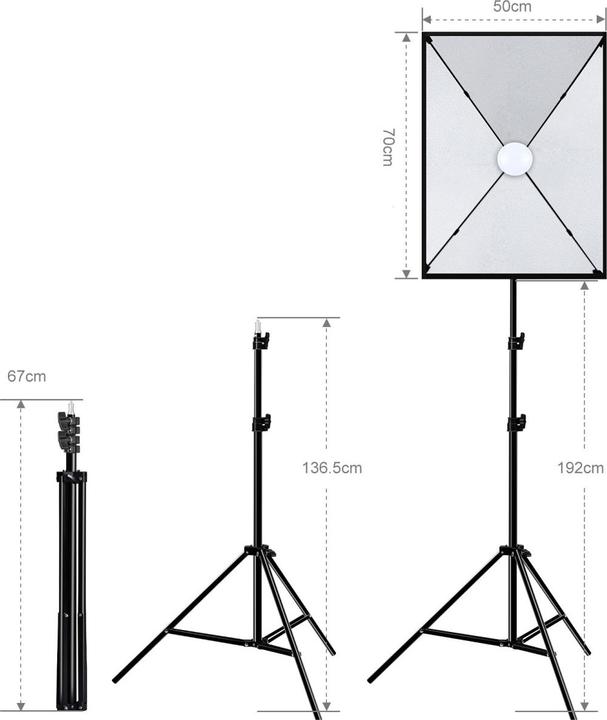 Immagine prodotto Puluz Luce continua Softbox con treppiede (Soft box)