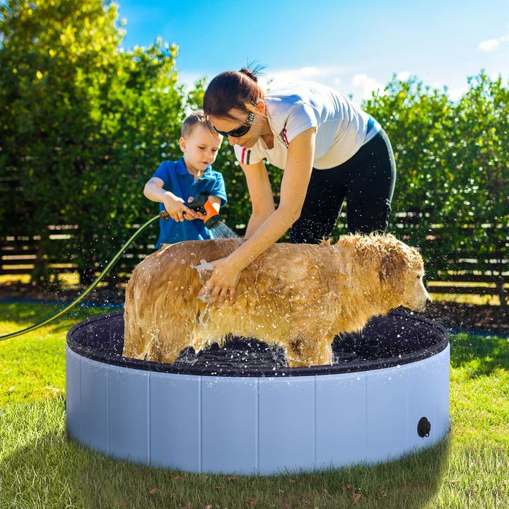 Immagine prodotto PawHut Piscina per cani con valvola di scarico dell'acqua (Piscina per cani)